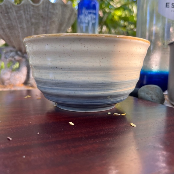 Gibson Ceramic Soup Bowl - Cream and Blue cottagecore - Picture 3 of 9